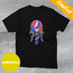 Grateful Dead 1992 Rose Bolt Stealie T-Shirt