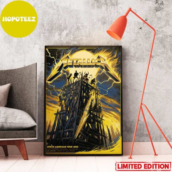Exclusive Colorway Official Poster For M72 Los Angeles August 27 Metallica North American Tour 2023 Home Decor Poster Canvas
