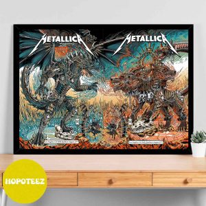 First And Second Night August 27th 2023 Metallica M72 Los Angeles Met On Tour In SoFi Stadium Poster Canvas