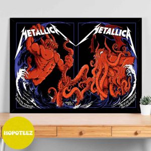 First Night And Second Night In M72 East Rutherford Metallica World Tour 2023 Home Decor Poster Canvas