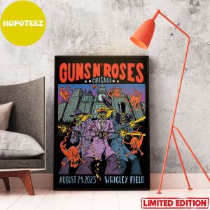Guns N Roses Tour Tonight In Chicago August 24 2023 Wrigley Field Poster Canvas