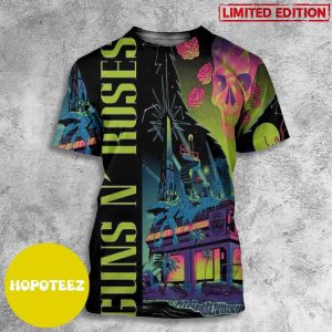 Guns N Roses World Tour August 18th 2023 Pittsburgh Pennsylvania 3D T-Shirt