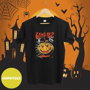 Halloween Party Trending Pumpkin Head Blink 182 Halloween Shirt