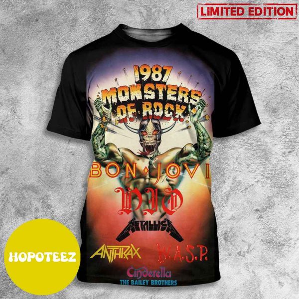 Happy Anniversary 36 Years August 22 Metallica Performs At Monsters Of Rock 87 At Donington Park England All Over Print T-Shirt