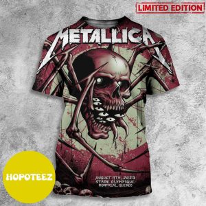 Metallica M72 World Tour Stade Olympique Montreal Quebec Canada August 11 2023 Poster All Over Print T-Shirt