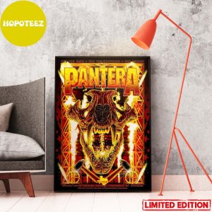 Pantera For The Fans Cynthia Woods Mitchell Pavilion Woodlands Texas 17 August 2023 Houston Concert Poster Canvas