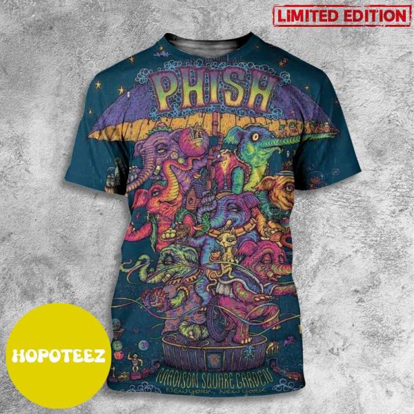 Phish Madison Square Garden New York Tour Poster 3D T-Shirt