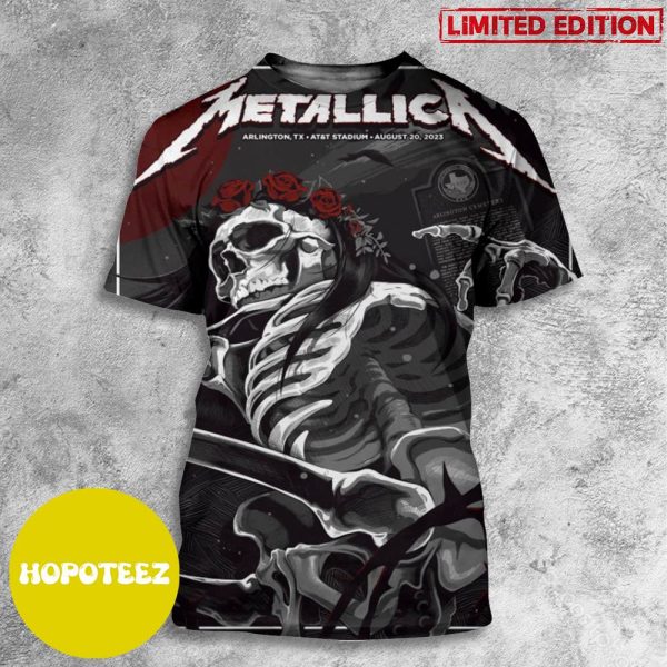 Second Night Of The M72 Arlington In AT&T Stadium Metallica August 20 2023 World Tour 3D T-Shirt