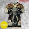 Mastodon Rocks US Tour 2023 Mega Monsters Ragnarok Set 3D T-Shirt