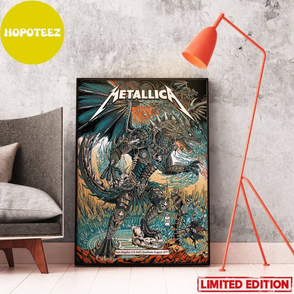 Tonight In M72 Los Angeles SoFi Stadium Metallica World Tour No Repeat Weekend August 25 2023 Home Decor Poster Canvas