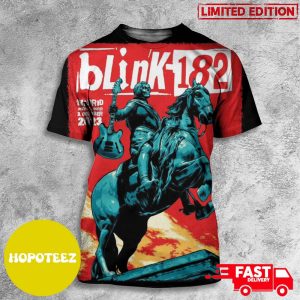 Blink 182 Event Poster World Tour Tuesday 3 October 2023 WiZink Center Madrid Spain 3D T-Shirt