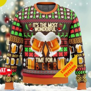 Time for a Beer Ugly Holiday Sweater For Men And Women