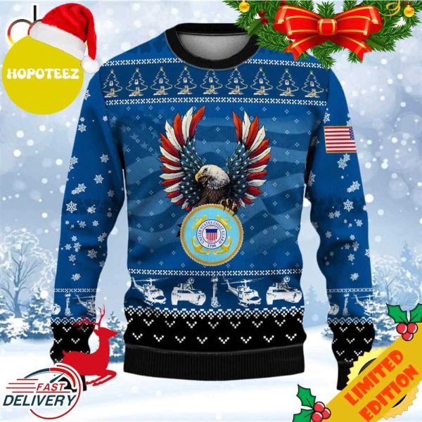 Armed Forces Coast Guard Veteran Military Soldier Ugly Sweater