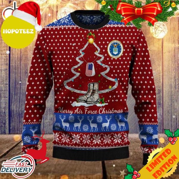 Armed Forces USAF Air Forces Military VVA Vietnam Veterans Day Gift For Father Dad Christmas Ugly Sweater 3D