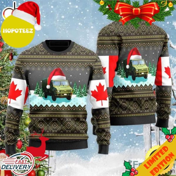 Canadian Army LSVW Military Truck Ugly Sweater