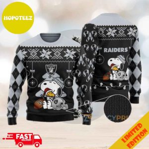 Charlie Brown Peanuts Snoopy Raiders NFL Xmas 2023 Ugly Sweater