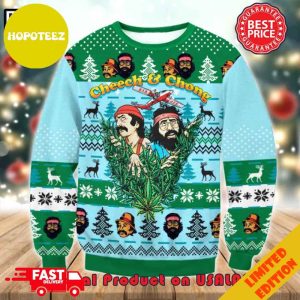 Cheech And Chong Cannabis 2023 Holiday Gift Ugly Sweater For Men And Women