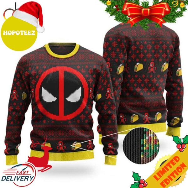 Deadpool Logo Retro Ugly Christmas Sweater