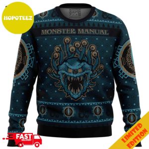 Dungeons And Dragons Monster Manual Ugly Christmas Sweater Holiday Gifts