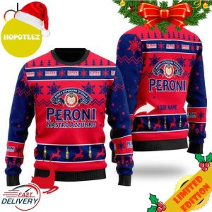 Funny Peroni Beer Personalized Ugly Christmas Sweater