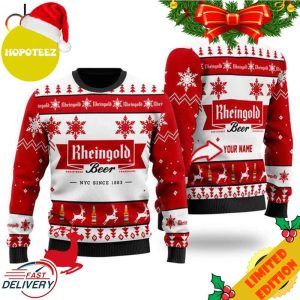 Funny Rheingold Beer Personalized Ugly Christmas Sweater
