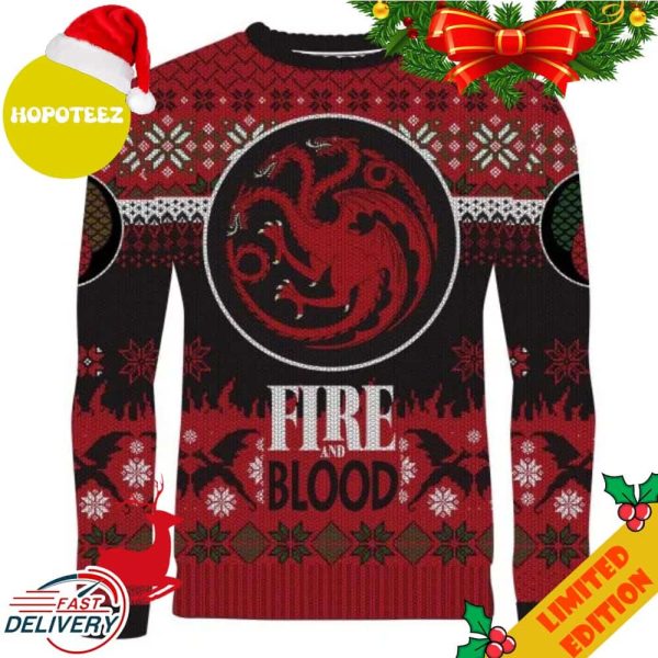 Game Of Thrones Fire And Blood Targaryen Christmas Sweater For Men And Women