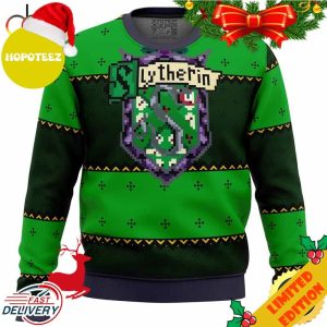 Green Slytherin House Icon Harry Potter Ugly Christmas Sweater