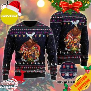 Happy Holiday Cartoon Harry Potter Ugly Christmas Sweater