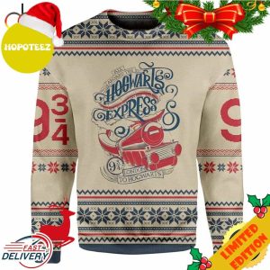 Harry Potter Ugly Christmas Sweater Hogwarts Express Jumper