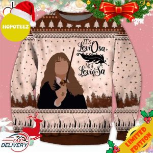 Hermione It’s Leviosa Not Leviosa Harry Potter Ugly Christmas Sweater
