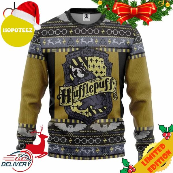 Hogwarts Hufflepuff Icon Harry Potter Ugly Christmas Sweater
