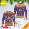 LSU Tigers Grinch Candy Cane And Hand Christmas Holiday Gift 2023 Ugly Sweater