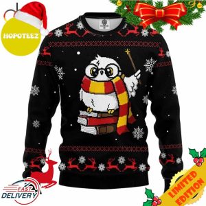 Magic Owl Ugly Xmas Wool Knitted Harry Potter Ugly Christmas Sweater