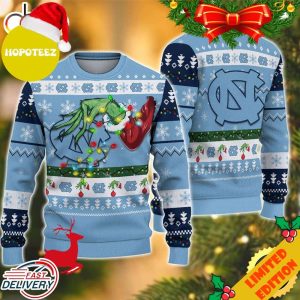 NCAA North Carolina Tar Heels Grinch Christmas Ugly Sweater For Men And Women