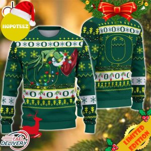 NCAA Oregon Ducks Grinch Christmas Ugly Sweater For Men And Women
