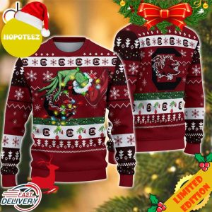 NCAA South Carolina Gamecocks Grinch Christmas Ugly Sweater For Men And Women