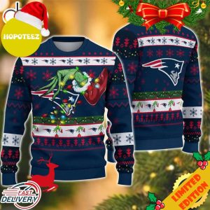 NFL New England Patriots Grinch Christmas Ugly Sweater