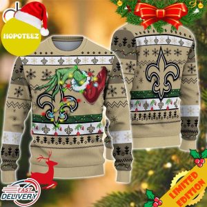 NFL New Orleans Saints Grinch Christmas Ugly Sweater