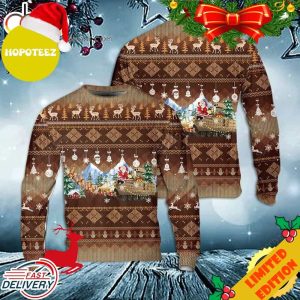 US Army M2A3 Bradley Full Print Ugly Sweater
