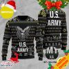 Unifinz Veteran Sweater United States Army Camo Green Veteran Christmas Ugly Sweater
