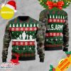 Unifinz Veteran Sweater United States Army Black White Veteran Christmas Ugly Sweater