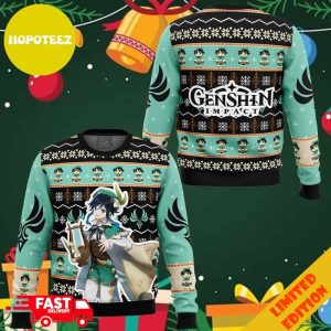 Venti Genshin Impact Ugly Christmas Sweater Holiday Gifts