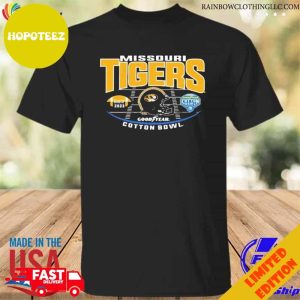 2023 Cotton Bowl Bound Missouri Tigers Helmet Unisex T-Shirt Long Sleeve Hoodie T-Shirt