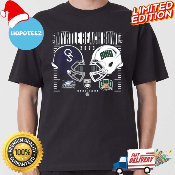 2023 Myrtle Beach Bowl Duet Helmet Georgia Southern Eagles Vs Ohio Bobcats Unisex T-shirt