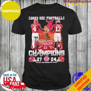 Alabama Jalen Milroe And Isaiah Bond Sec Football Champions 2023 T-Shirt Long Sleeve Hoodie Long Sleeve Hoodie