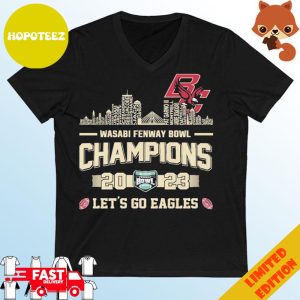 Boston College Eagles Skyline Players Name Wasabi Fenway Bowl Champions 2023 Let’s Go Eagles T-Shirt