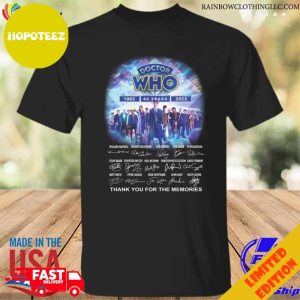 Doctor Who 60 Years 1963 2023 Thank You For The Memories Doctor Who Signatures T-Shirt Long Sleeve