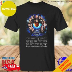 Doctor Who 60 Years 1963 2023 Thank You For The Memories Signatures T-Shirt Long Sleeve