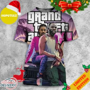 Draymond Green And Jusuf Nurkic Funny NBA But GTA VI Poster Looks 3D T-Shirt