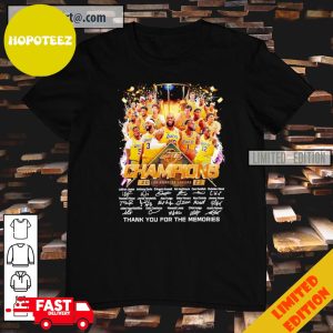 Los Angeles Lakers NBA In-Season Tournament Champions Team Members Thank You For The Memories Signatures T-Shirt